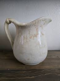 Ironstone Pitcher with Hairline Crack