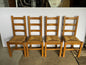 Vintage English Oak Dining Chairs – Set of 4